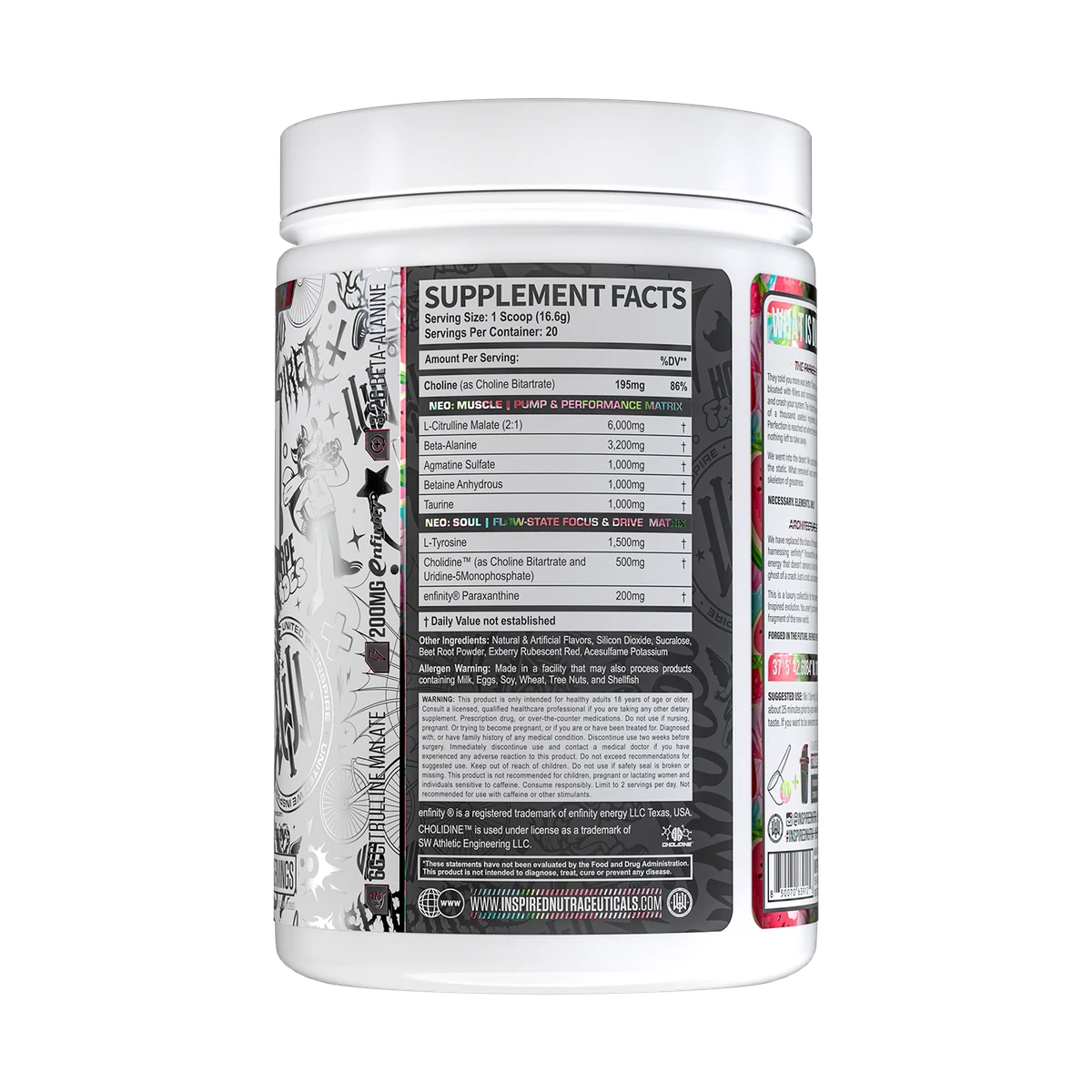 DVST8 NEO tub, back label